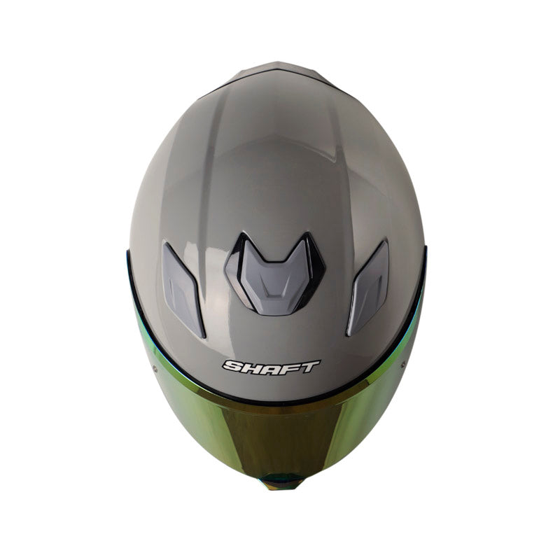 CASCO SHAFT SH-559 SOLID GRIS PLATA VISOR IRIDIUM ROJO