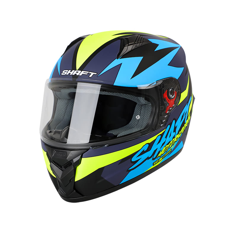 CASCO SHAFT SH-581EVO RAPTOID AZUL NAVY AMARILLO NEON
