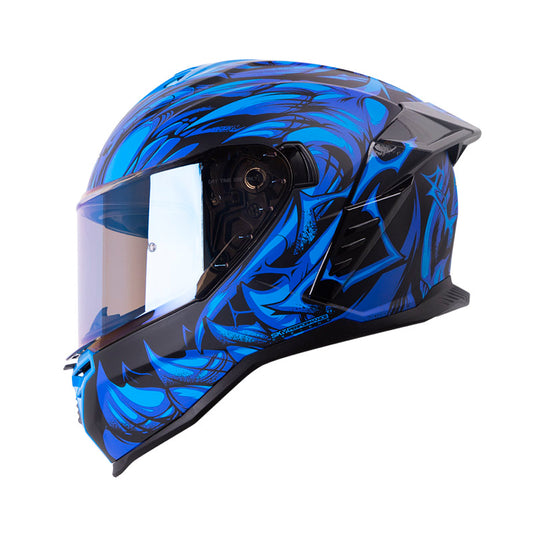CASCO SHAFT SH-598GTR LEVIATAN MATE NEGRO AZUL IRIDIUM