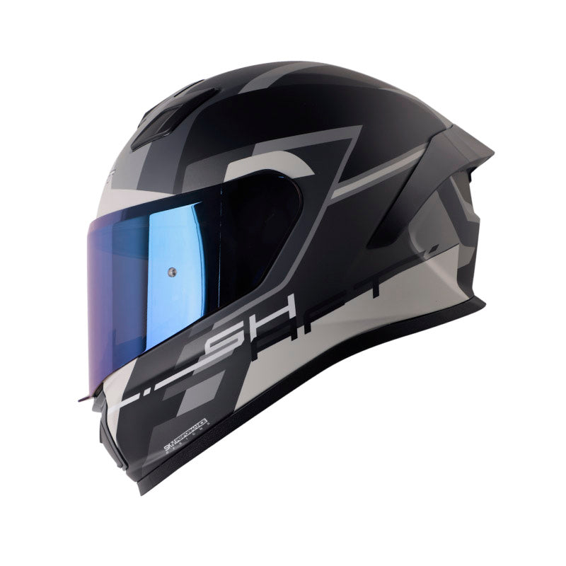 CASCO SHAFT SH-559 CORPS MATE GRIS GRIS VISOR IRIDIUM AZUL