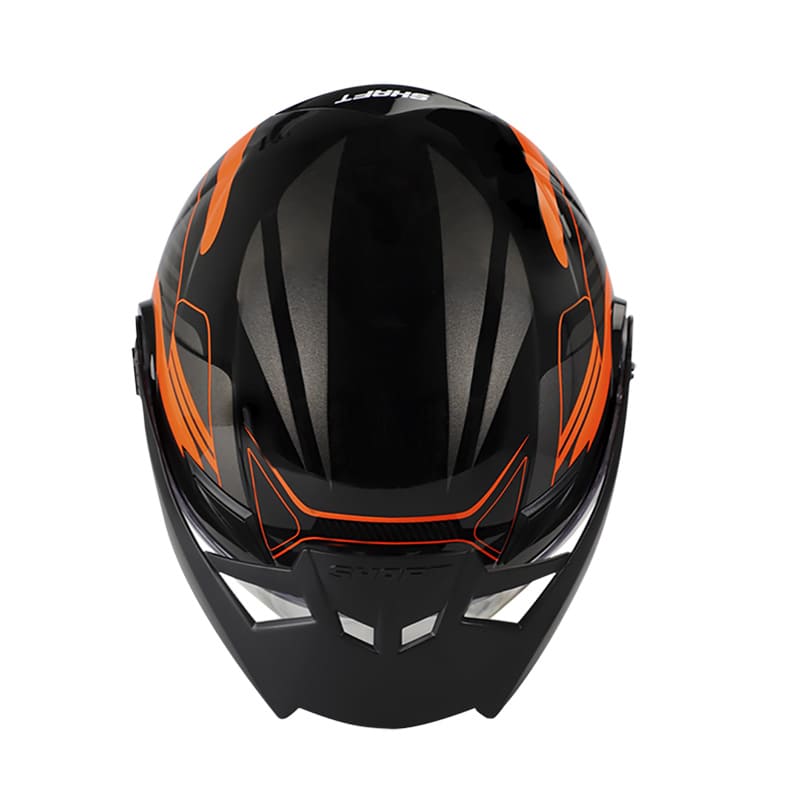 CASCO SHAFT SH-211 STRAY NEGRO NARANJA NEON