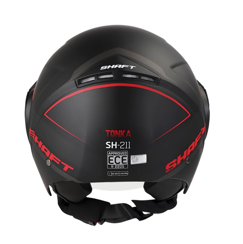 CASCO SHAFT SH-211 TONKA MATE NEGRO ROJO