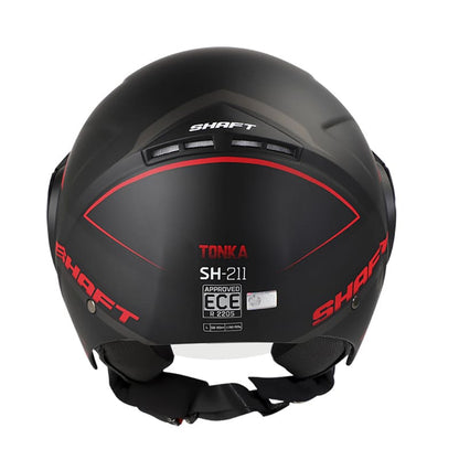 CASCO SHAFT SH-211 TONKA MATE NEGRO ROJO