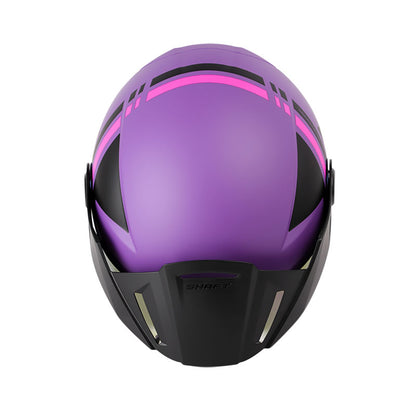 CASCO SHAFT SH-212 JET MATE MORADO NEON FUCSIA VISOR IRIDIUM