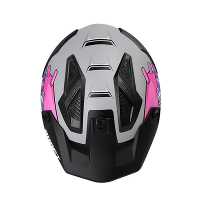 CASCO SHAFT SH-225 FIGHTER MATE GRIS MORADO VISOR IRIDIUM