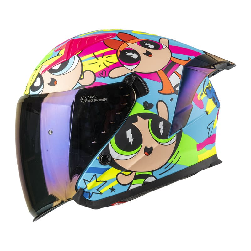 CASCO SHAFT SH-226SP POWERFULL AZUL VISOR IRIDIUM AZUL