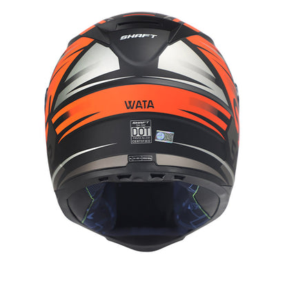 CASCO SHAFT SH-502 WATA MATE NEGRO NARANJA NEON