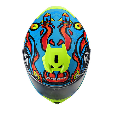 CASCO SHAFT SH-542GT LOKUS MATE AZUL AMARILLO NEON
