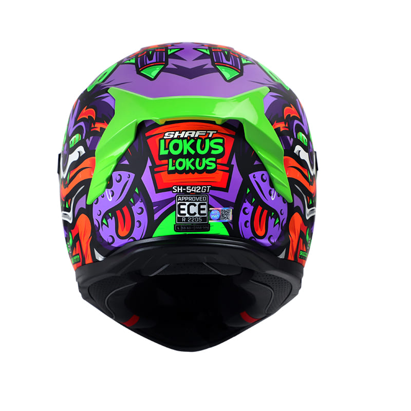 CASCO SHAFT SH-542GT LOKUS MATE MORADO VERDE NEON