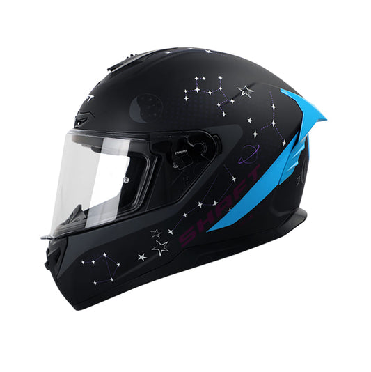 CASCO SHAFT SH-542GT STARS MATE NEGRO AZUL