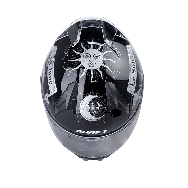 CASCO SHAFT SH-560 TAROT NEGRO PLATA