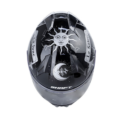 CASCO SHAFT SH-560 TAROT NEGRO PLATA