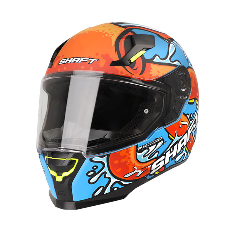 CASCO SHAFT SH-562 OCTOFUN MATE AZUL NARANJA NEON