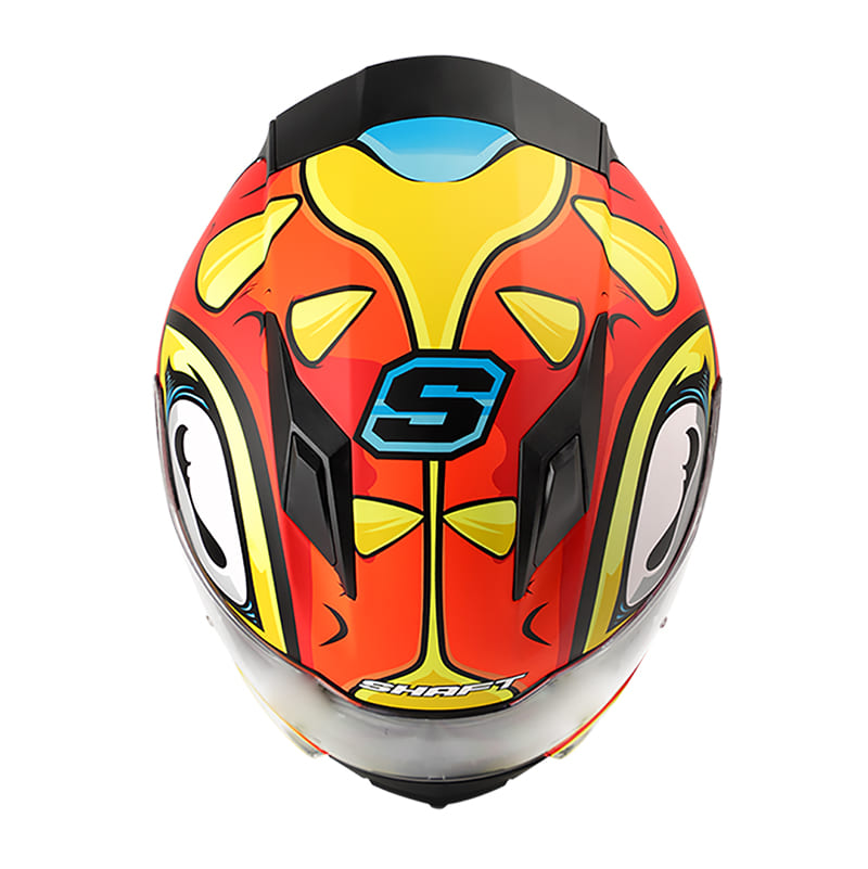 CASCO SHAFT SH-571 SR.CRAB MATE NARANJA NEON AMARILLO NEON