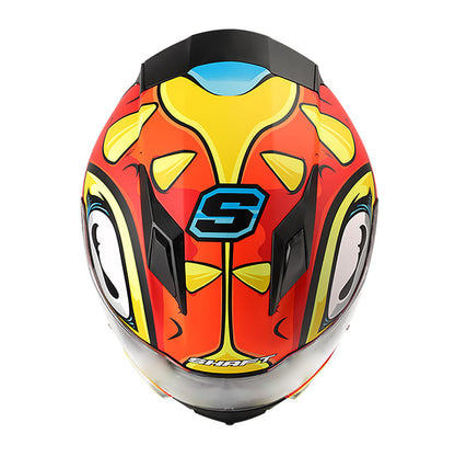 CASCO SHAFT SH-571 SR.CRAB MATE NARANJA NEON AMARILLO NEON
