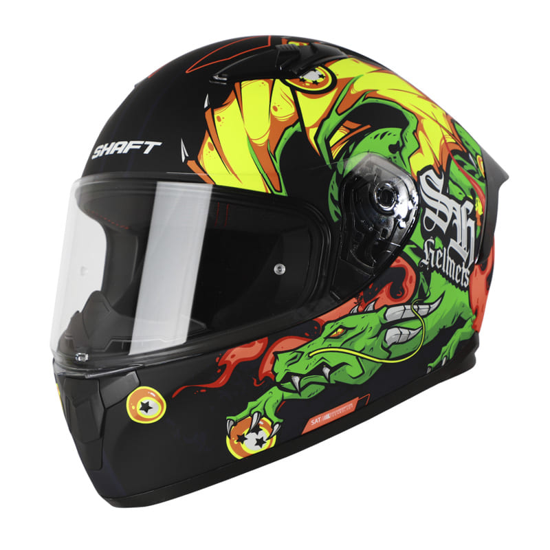 CASCO SHAFT SH-582SP LEVIATAN MATE NEGRO VERDE NEON