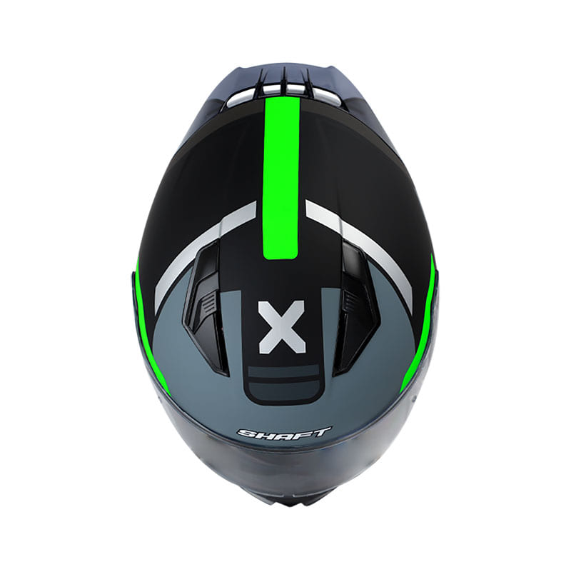 CASCO SHAFT SH-582SP KAOS MATE NEGRO VERDE NEON