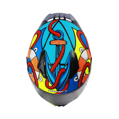 CASCO SHAFT SH-582SP NAVY MATE AZUL NARANJA NEON