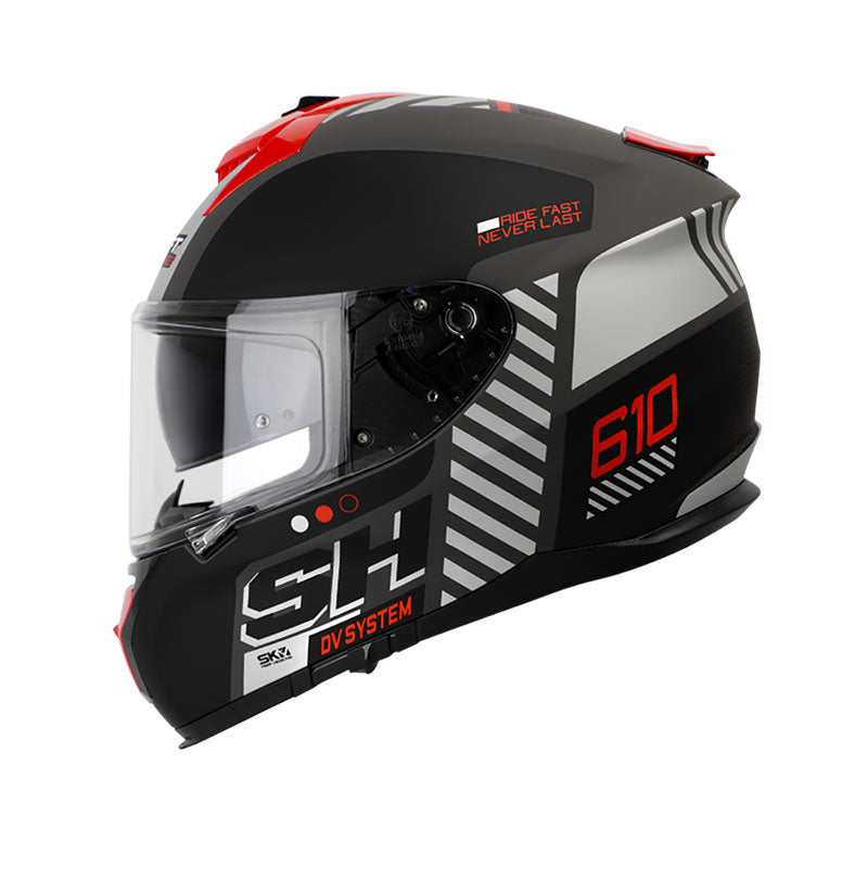 CASCO SHAFT SH-610DV PRO NOS MATE NEGRO ROJO