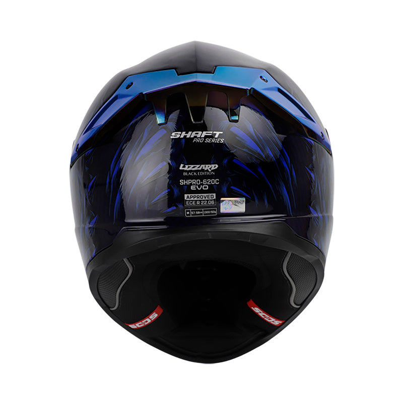 CASCO SHAFT SH-620C EVO LIZZARD AZUL VISOR REVO