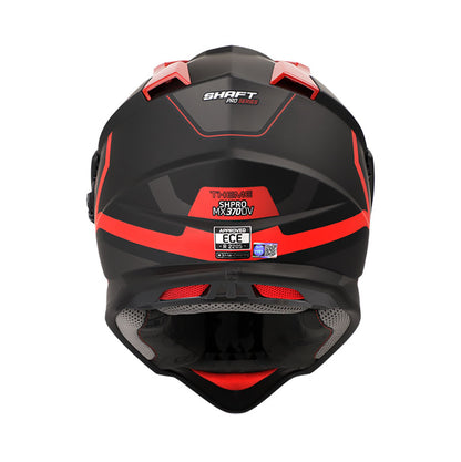 CASCO SHAFT SH-MX370DV PRO THEME MATE NEGRO ROJO