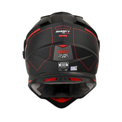 CASCO SHAFT SH-MX370DV PRO BEAT MATE NEGRO ROJO