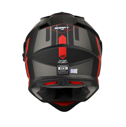CASCO SHAFT SH-MX370DV PRO NAS MATE NEGRO ROJO