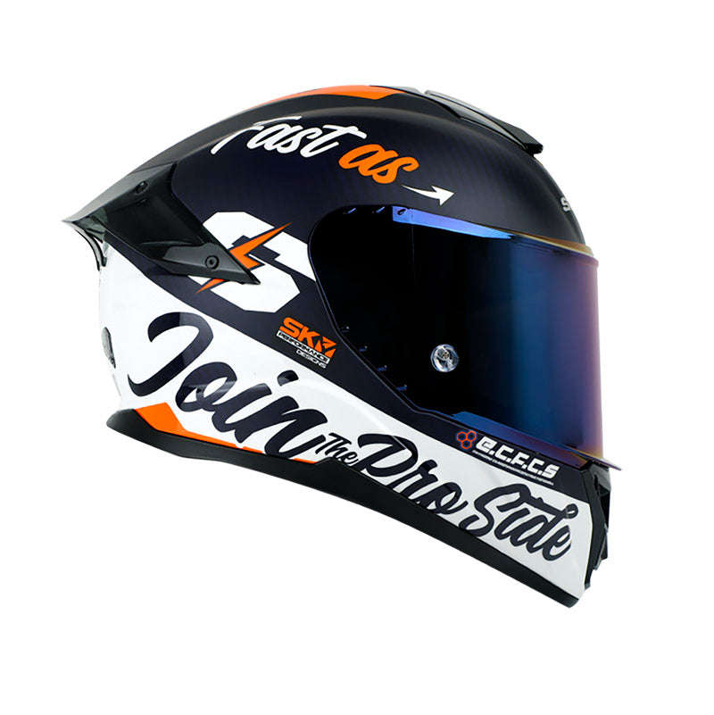 CASCO SHAFT SH-620C EVO APEX PRO NEGRO AZUL NARANJA PLATA