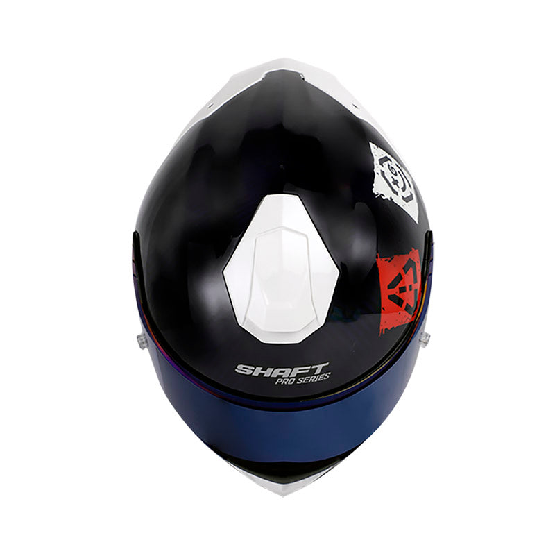 CASCO SHAFT SH-620C EVO STENCIL AZUL NAVY VISOR IRIDIUM