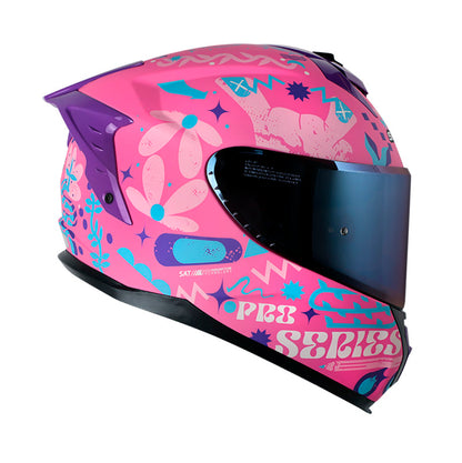 CASCO SHAFT SH-610EVO FINGERZ MATE FUCSIA ROSADO HUMO