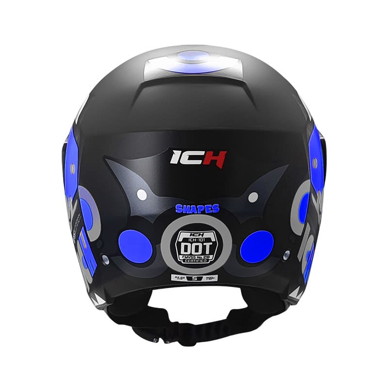 CASCO ICH ICH-101 SHAPES MATE NEGRO AZUL