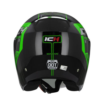 CASCO ICH ICH-101 STELARS NEGRO VERDE NEON