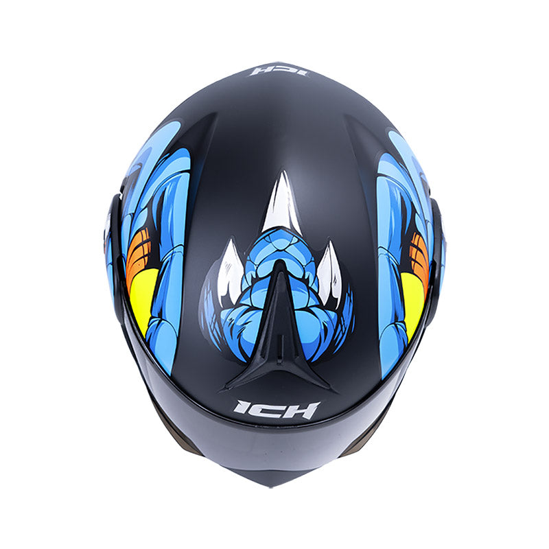 CASCO ICH ICH-3110DV NIDHOG MATE NEGRO AZUL VISOR RAMDON
