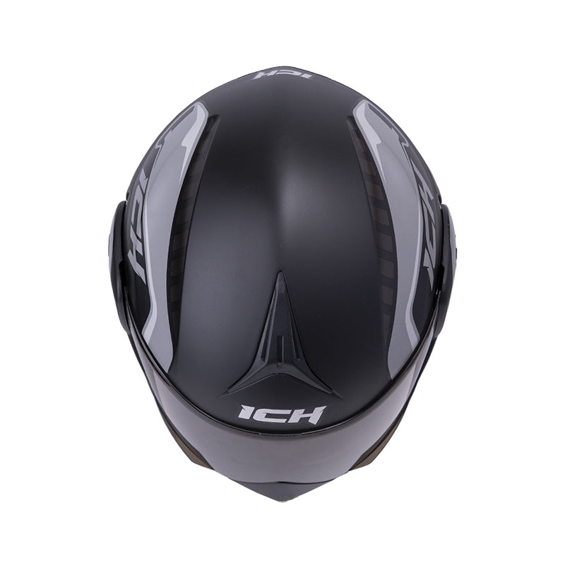 CASCO ICH ICH-3110DV ROBOTO MATE NEGRO AZUL VISOR PLATA