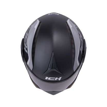 CASCO ICH ICH-3110DV ROBOTO MATE NEGRO AZUL VISOR PLATA