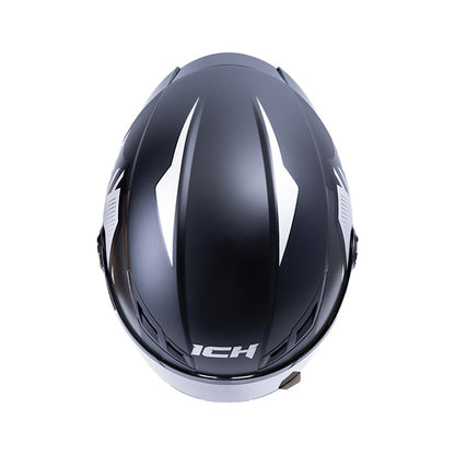 CASCO ICH ICH-501SP MOACA MATE NEGRO PLATA VISOR HUMO