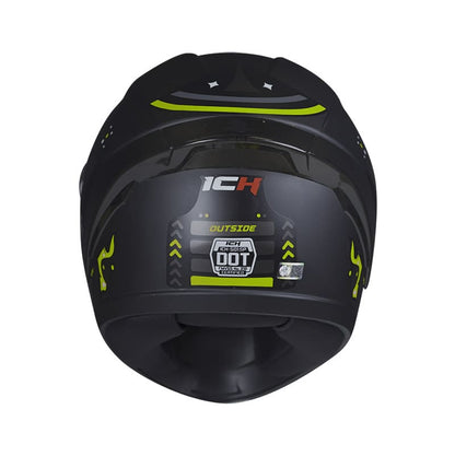 CASCO ICH ICH-501SP OUTSIDE MATE NEGRO AMARILLO NEON