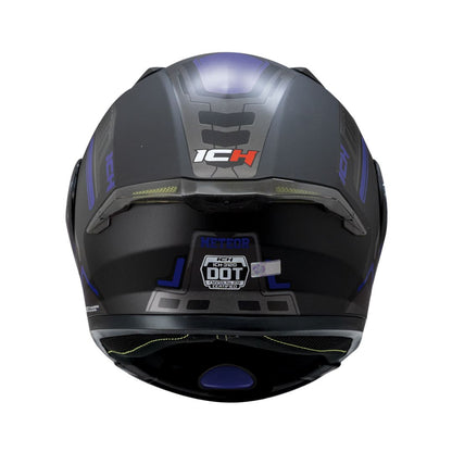 CASCO ICH ICH-3120DV METEOR MATE NEGRO AZUL NAVY