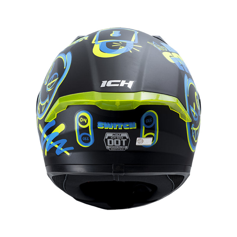 CASCO ICH ICH-503SP SWITCH MATE NEGRO AZUL VISOR HUMO