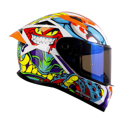 CASCO SHAFT SH-522SP COMIC MONSTER EVO BLANCO NARANJA NEON