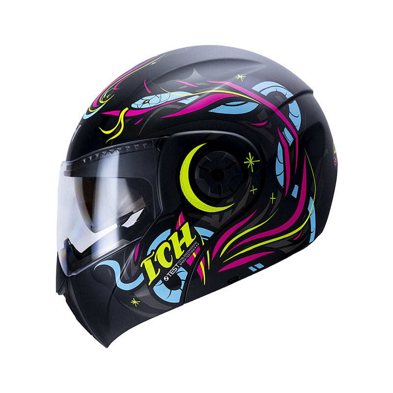 CASCO ICH ICH-3110S CALMNEZZ NEGRO AMARILLO NEON