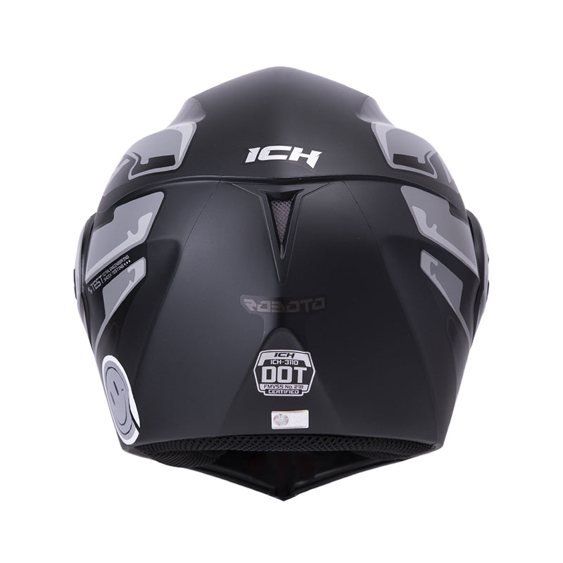 CASCO ICH ICH-3110DV ROBOTO MATE NEGRO AZUL VISOR PLATA