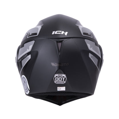 CASCO ICH ICH-3110DV ROBOTO MATE NEGRO AZUL VISOR PLATA
