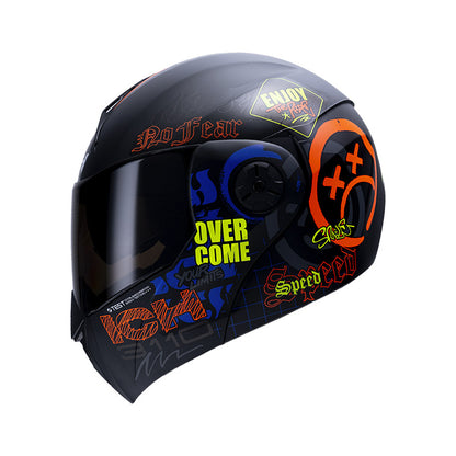 CASCO ICH ICH-3110DV RANDOM MATE NEGRO NARANJA NEON VISOR RD