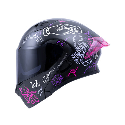 CASCO ICH ICH-3120DV TRADICIONAL NEGRO LILA