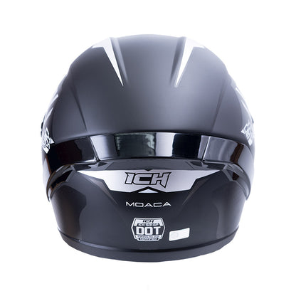 CASCO ICH ICH-501SP MOACA MATE NEGRO PLATA VISOR HUMO