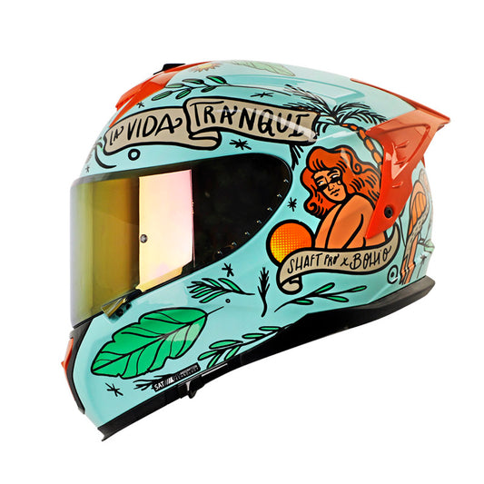 CASCO SHAFT SH-610DV PRO LA BUENA VIDA VERDE CLARO VERDE