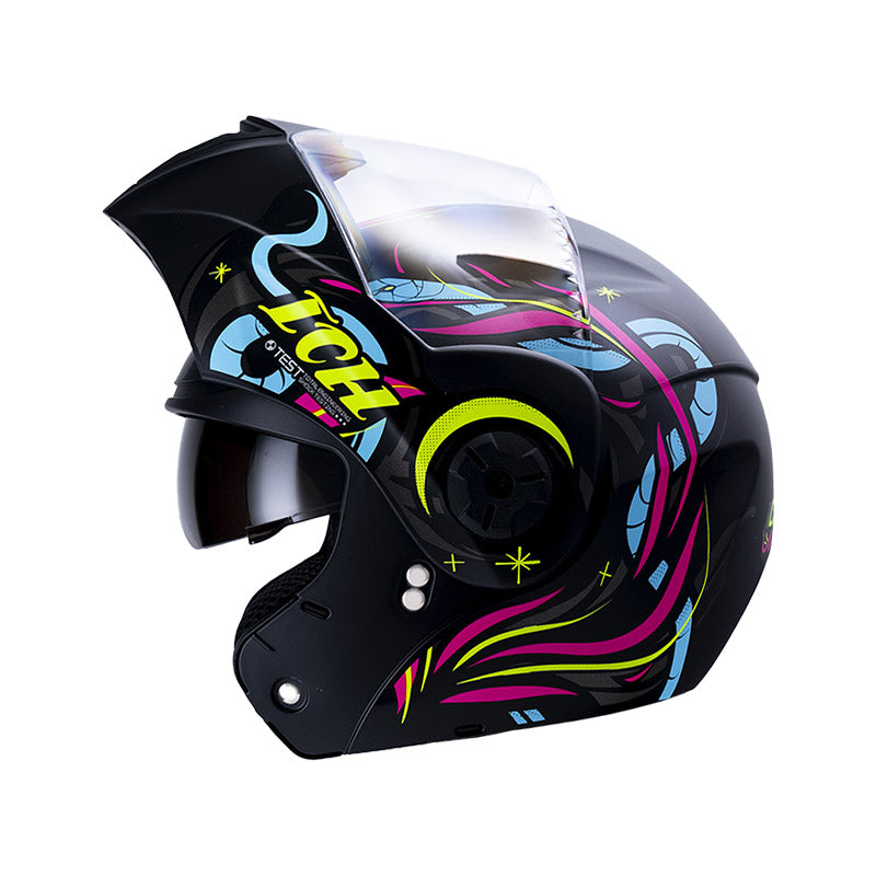 CASCO ICH ICH-3110S CALMNEZZ NEGRO AMARILLO NEON