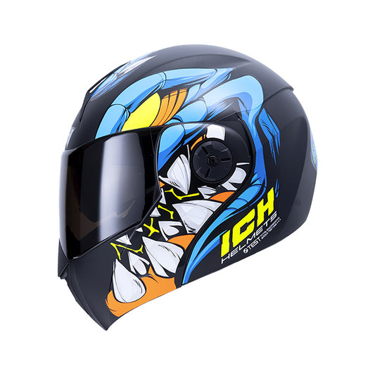 CASCO ICH ICH-3110DV NIDHOG MATE NEGRO AZUL VISOR RAMDON