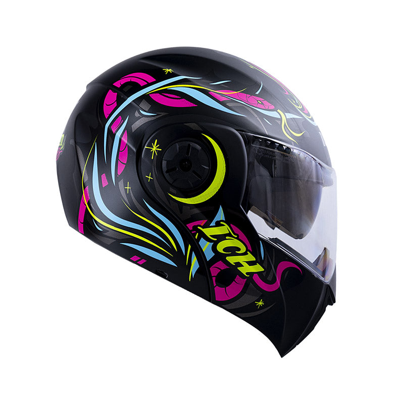 CASCO ICH ICH-3110S CALMNEZZ NEGRO AMARILLO NEON